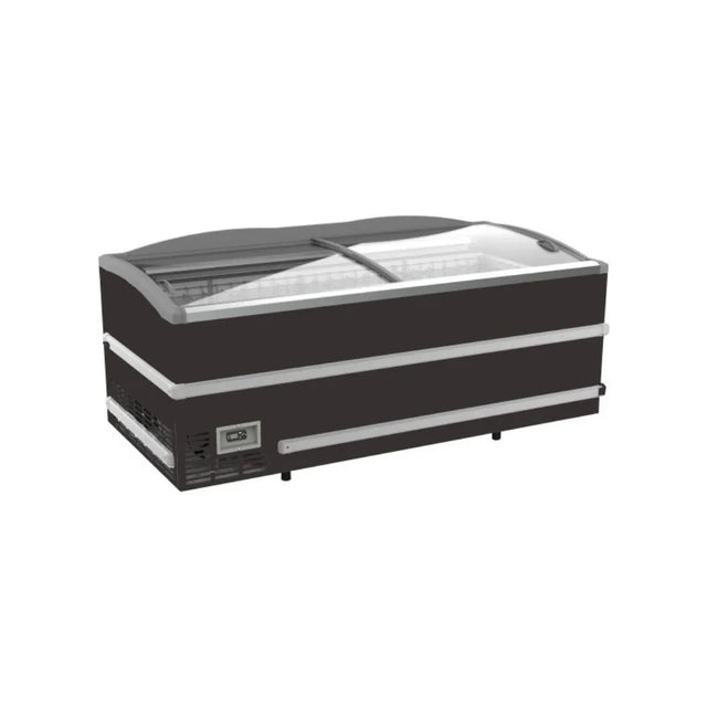 Congélateur bahut noir pour supermarché - 2 portes coulissantes vitrées 988L COMBISTEEL 7072.0010 vue 1 - Usine CHR