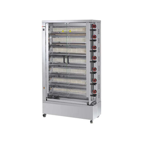 Rôtissoire à gaz 7 grilles sur roulettes - ARKA - Rôtissoire à gaz