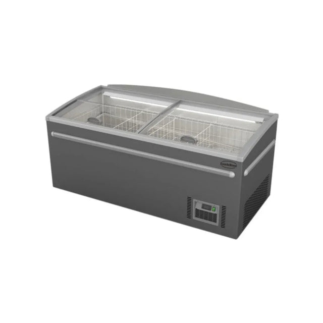 Congélateur bahut gris pour supermarché - 2 portes coulissantes vitrées 630L COMBISTEEL 7455.2660 vue 1 - Usine CHR