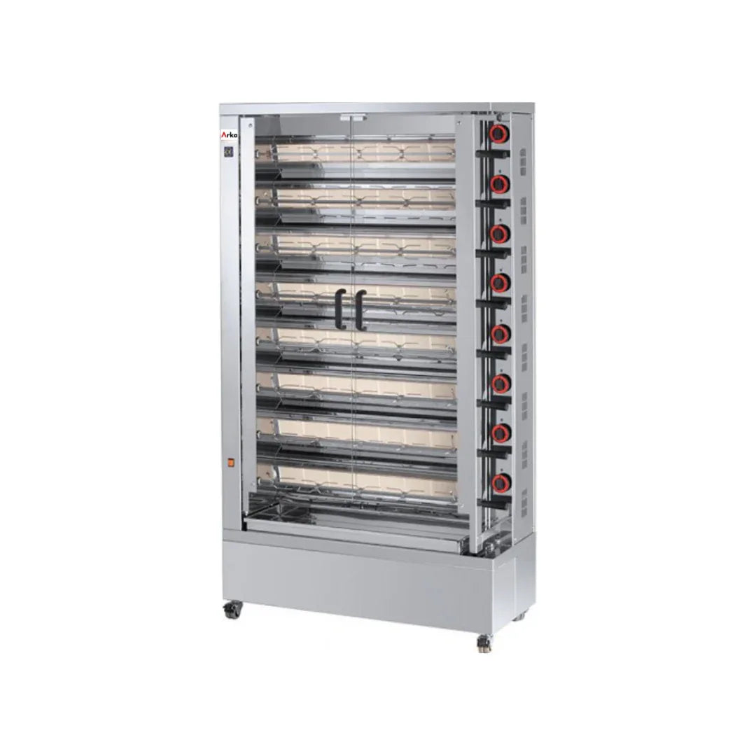 Rôtissoire à électrique 40/48 volailles sur roulettes - ARKA - Rôtissoire éléctrique
