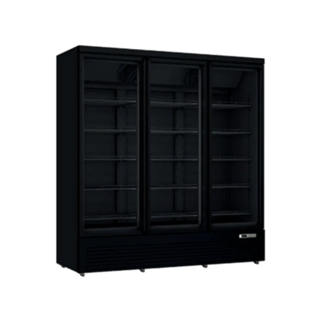 Vitrine congélateur noir négative 3 portes - 1563L CUISTANCE ARLSCS3N vue 1 - Usine CHR