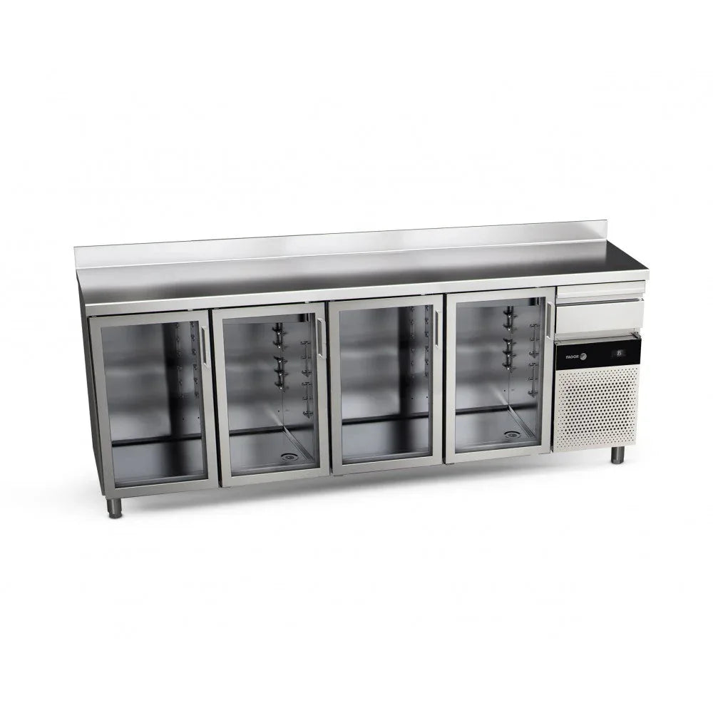 Arrière-bar réfrigérée FAGOR 4 portes vitrées - gamme 600 - 747L CBCP-4S GD vue 1 - Usine CHR