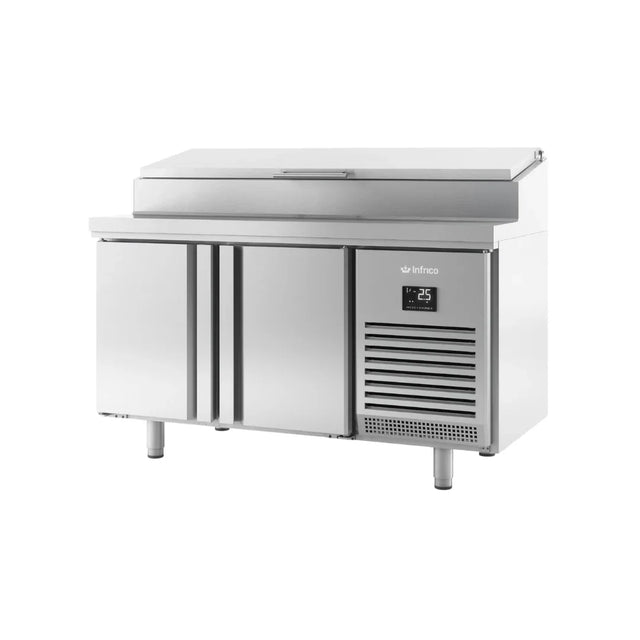 Saladette réfrigérée positive -2/+8°C 2 portes 1468x700x850mm - INFRICO - Meuble saladette