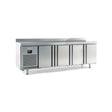 Desserte réfrigérée négative -18°C 4 portes 2452x600x850mm - INFRICO - Table réfrigérée négative