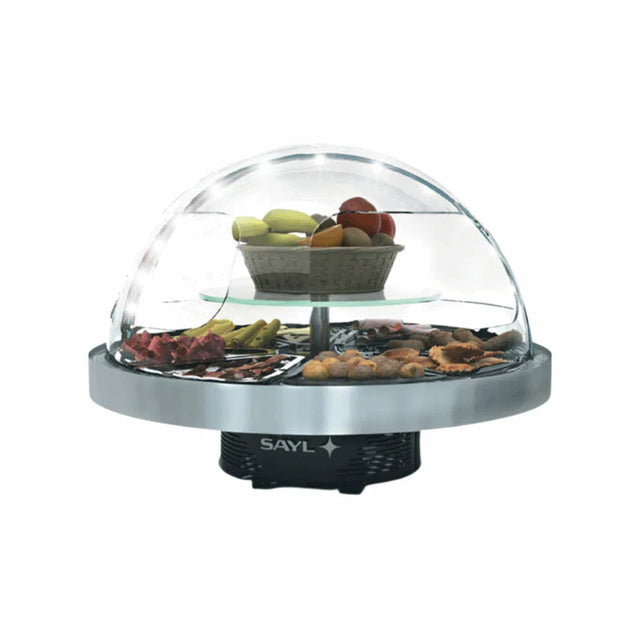Buffet réfrigérée vitre arrondie à poser - 950 - SAYL - Vitrine de présentation