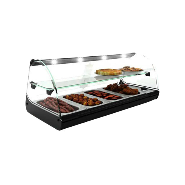 Vitrine chaude bain marie FOOD Line à poser 2 niveaux 4 GN 1/6 - 840 - SAYL - Vitrine chaude, Vitrine bain-marie