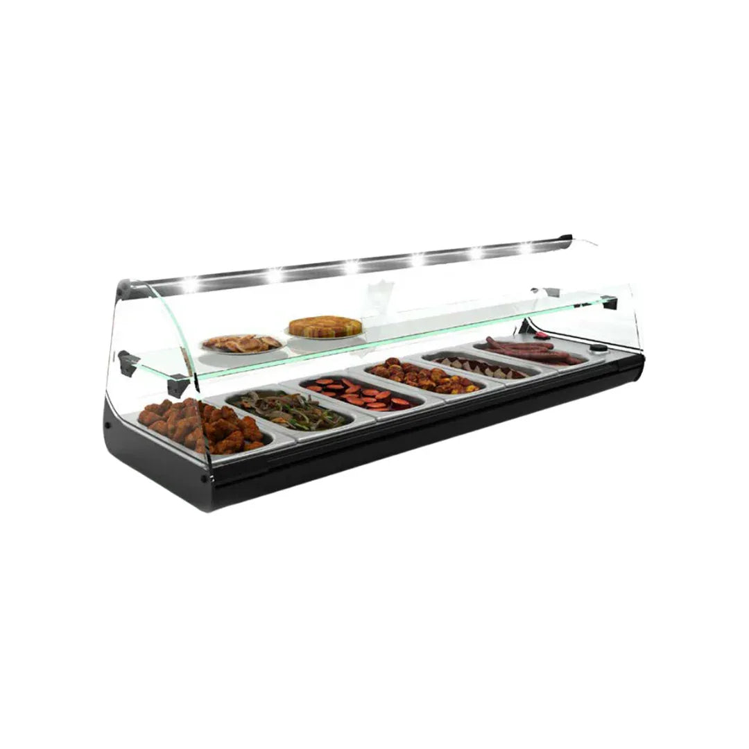 Vitrine chaude bain marie FOOD Line à poser 2 niveaux 6 GN 1/6 - 1190 SAYL C26L vue 1 - Usine CHR