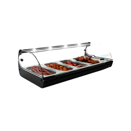 Vitrine chaude bain marie FOOD Line à poser 4 GN 1/6 - 840 - SAYL - Vitrine chaude, Vitrine bain-marie