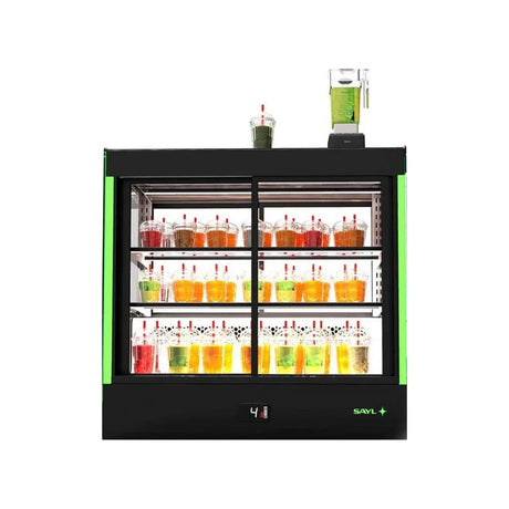 Vitrine murale réfrigérée fermé + accès arrière 3 niveaux - 1015 - SAYL - Vitrine réfrigérée murale