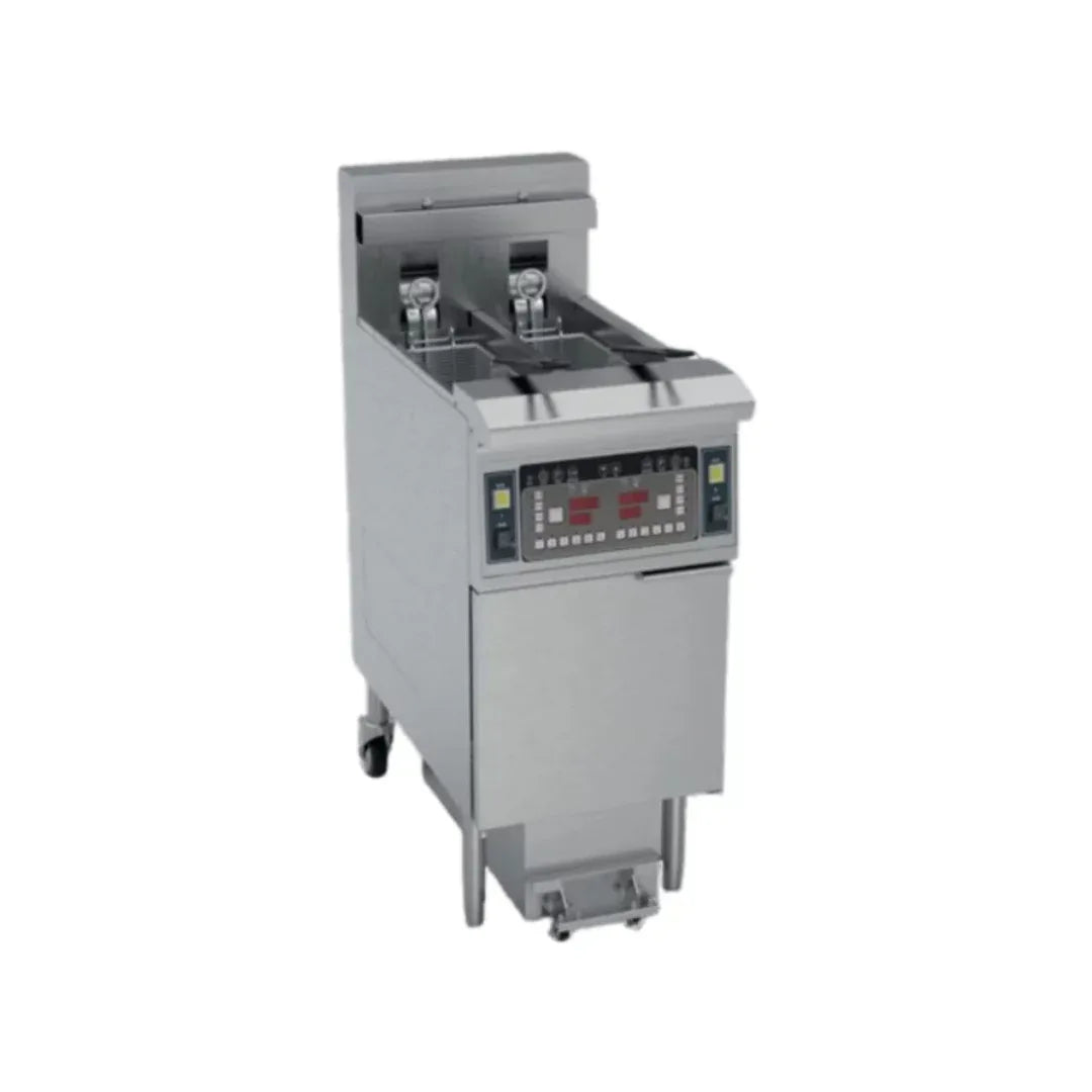 Friteuse électrique à haut rendement avec filtration 2x13L CUISTANCE DGFD13L vue 1 - Usine CHR