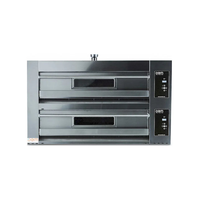 Four à pizza 2 niveaux digitale - 6 pizzas 30cm - 1250x970x730mm - Triphasé OEM DOMITOR 1230L DG vue 1 - Usine CHR