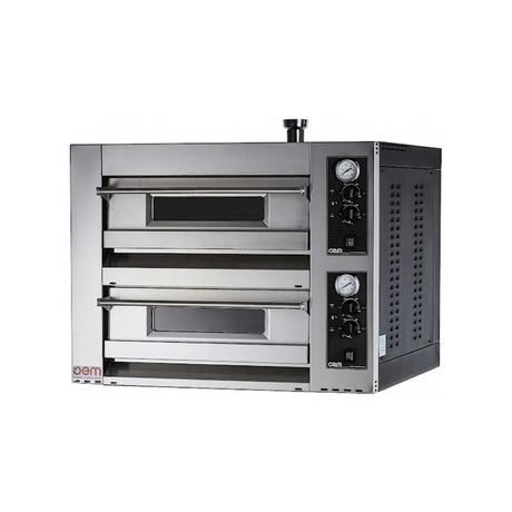 Four à pizza 2 niveaux mécanique - 6 pizzas 30cm - 1250x970x730mm - Triphasé OEM DOMITOR 1230L EM vue 1 - Usine CHR