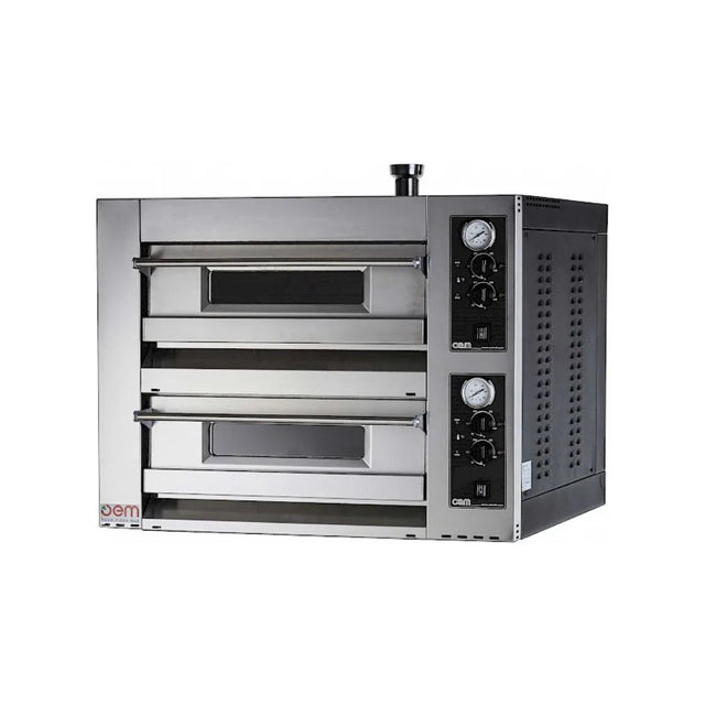Four à pizza 2 niveaux mécanique - 6 pizzas 30cm - 1250x970x730mm - Triphasé OEM DOMITOR 1230L EM vue 1 - Usine CHR