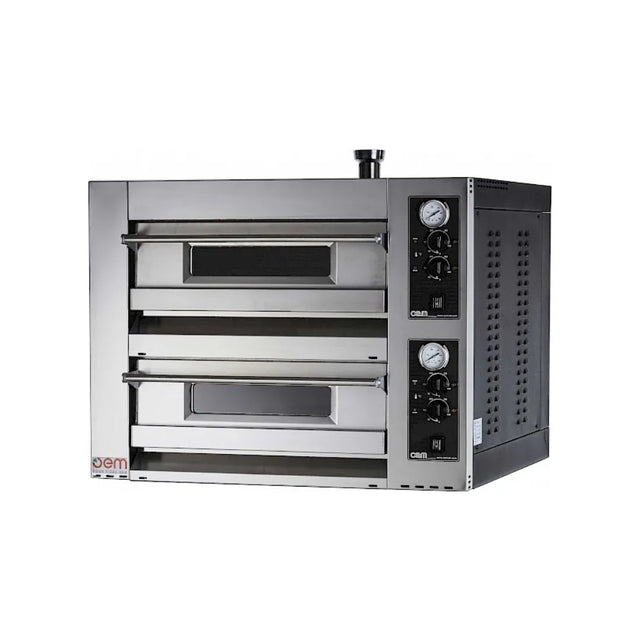 Four à pizza 2 niveaux mécanique - 4+4 pizzas 30cm - 950x970x730mm - Triphasé OEM DOMITOR 830 EM vue 1 - Usine CHR