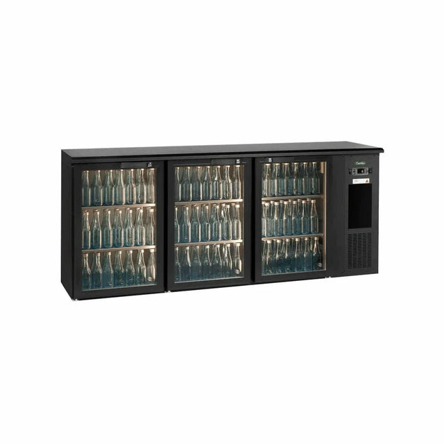 Arrière-bar 3 portes vitrées anthracite - GAMKO - Arrière-bar réfrigéré