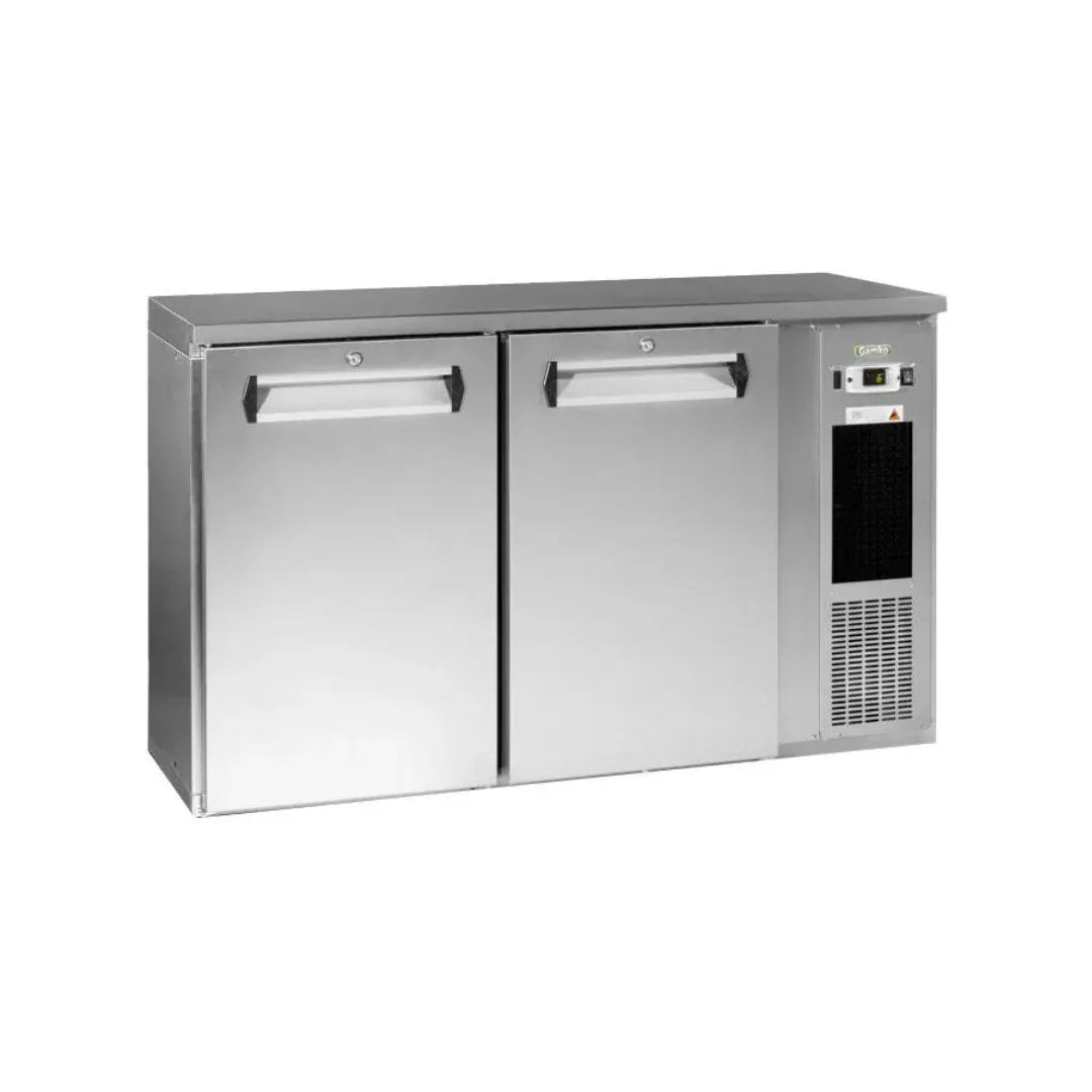Arrière-bar 2 portes vitrées inox - GAMKO - Arrière-bar réfrigéré