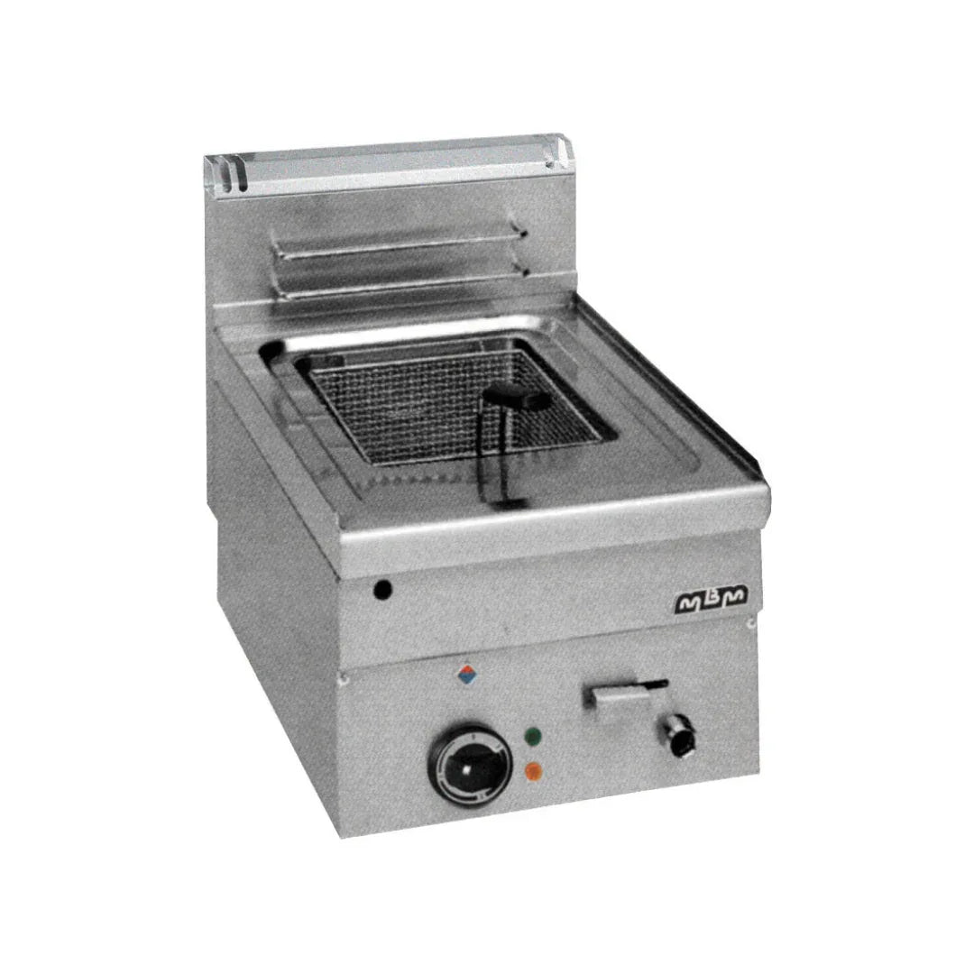 Friteuse électrique 10 litres à poser - 400x600x270mm - 9 kW Triphasé 400V - MBM - Friteuse électrique professionnelle