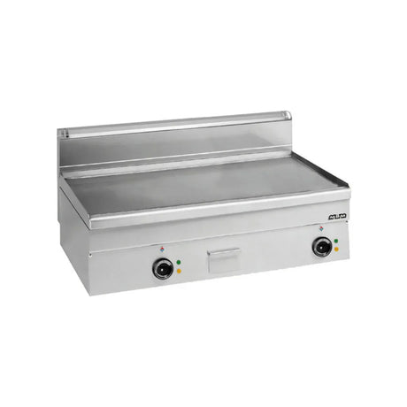 Plancha lisse chromée électrique à poser - 1000x600x270mm - 12,5 kW Triphasé 400V - MBM - Plancha électrique professionnelle