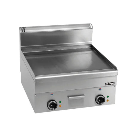 Plancha lisse chromée électrique à poser - 600x600x270mm - 7,5 kW Triphasé 400V - MBM - Plancha électrique professionnelle