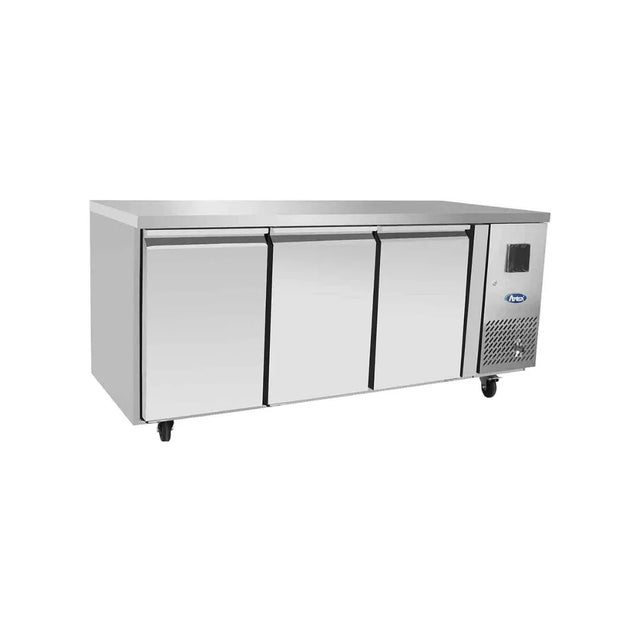 Table réfrigérée positive sans dosseret 3 portes 350L - ATOSA - Table réfrigérée positive