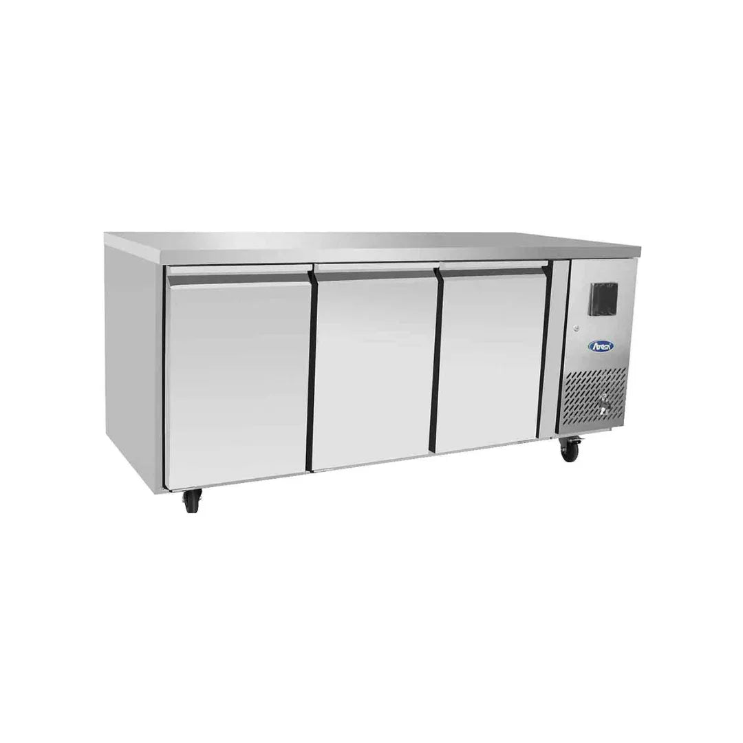 Table réfrigérée positive sans dosseret 3 portes 420L - ATOSA - Table réfrigérée positive