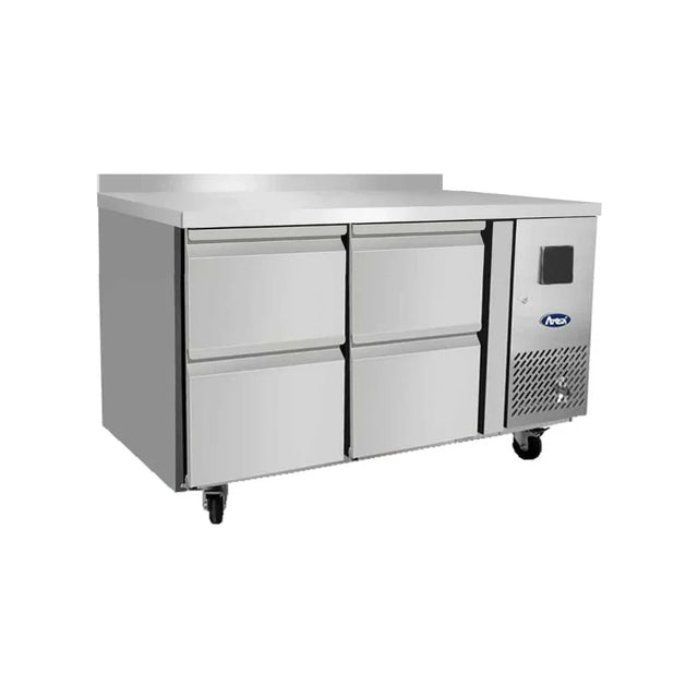 Table réfrigérée positive avec dosseret 4 tiroirs 280L - ATOSA - Table réfrigérée positive