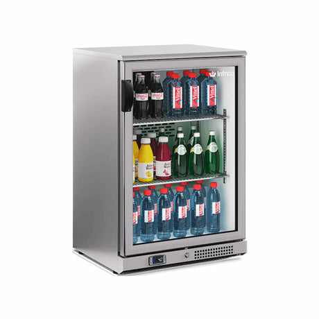 Arrière bar inox réfrigérée positive 1 porte vitrée 600x510x920mm - INFRICO - Arrière-bar réfrigéré