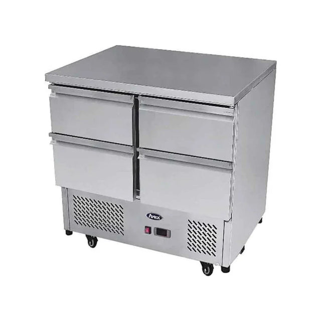 Table réfrigérée positive 4 tiroirs 300L ATOSA ESL3820GR vue 1 - Usine CHR
