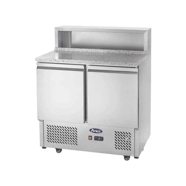 Table à pizza réfrigérée positive 2 portes 300L GN 1/6 ATOSA ESL3831GR vue 1 - Usine CHR