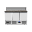 Table à pizza réfrigérée positive 3 portes 380L GN 1/6 - ATOSA - Table à pizza