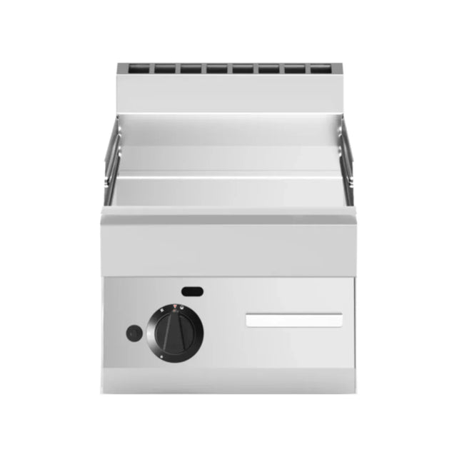 Plaque lisse chromée à gaz à poser 400x650x300 5,7kW - MODULAR - Friteuse à gaz professionnelle