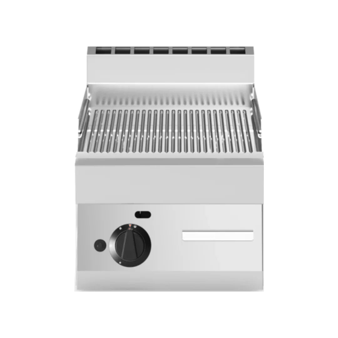 Plaque nervurée chromée à gaz à poser 400x650x300 5,7kW - MODULAR - Friteuse à gaz professionnelle
