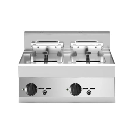 Friteuse électrique 2 cuves de 10 litres à poser 700x650x300 18kW - MODULAR - Friteuse électrique professionnelle
