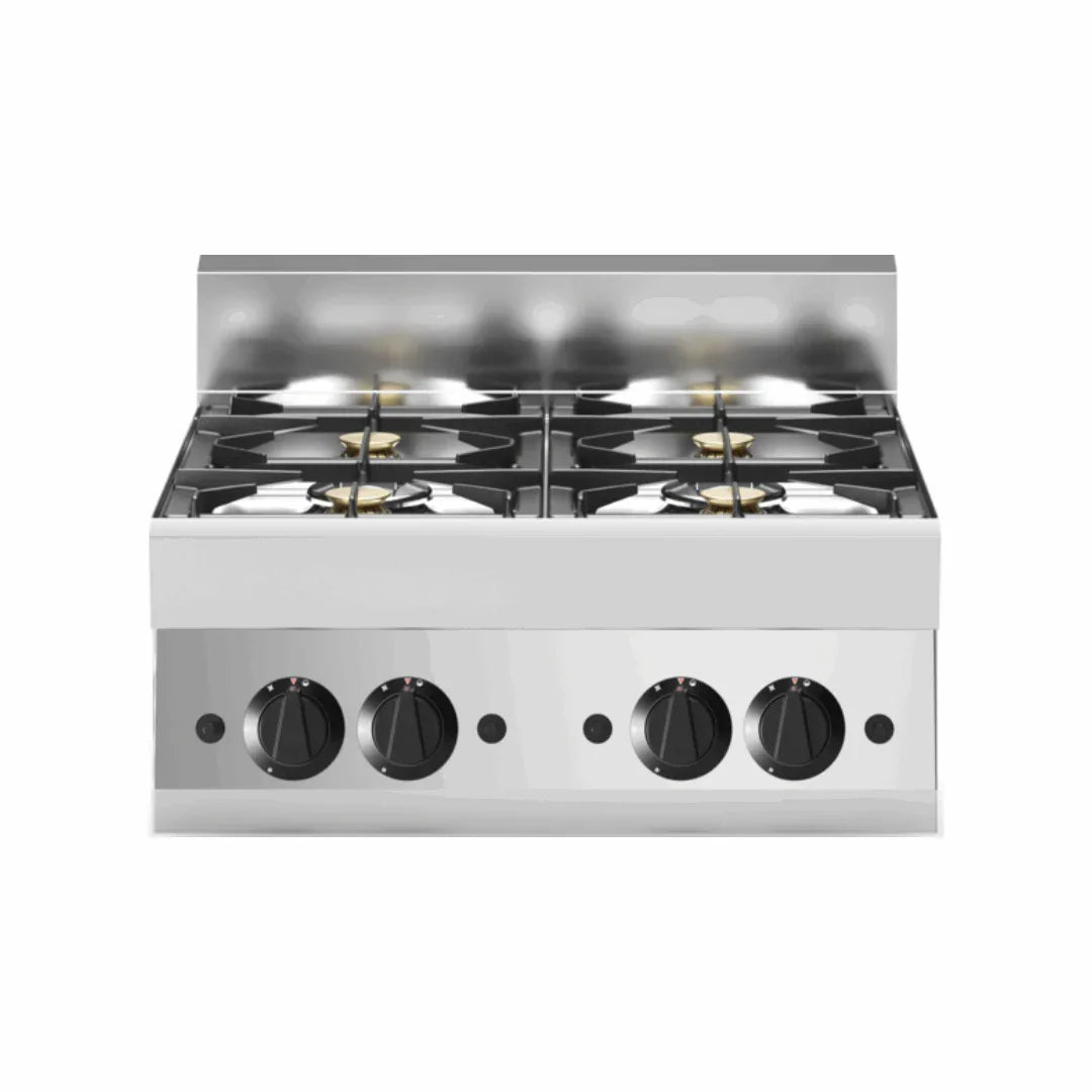 Cuisinière à gaz 4 feux à poser 700x650x300 17,2kW - MODULAR - Fourneau à gaz professionnel