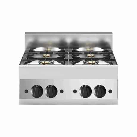 Cuisinière à gaz 4 feux à poser 700x650x300 17,2kW - MODULAR - Fourneau à gaz professionnel