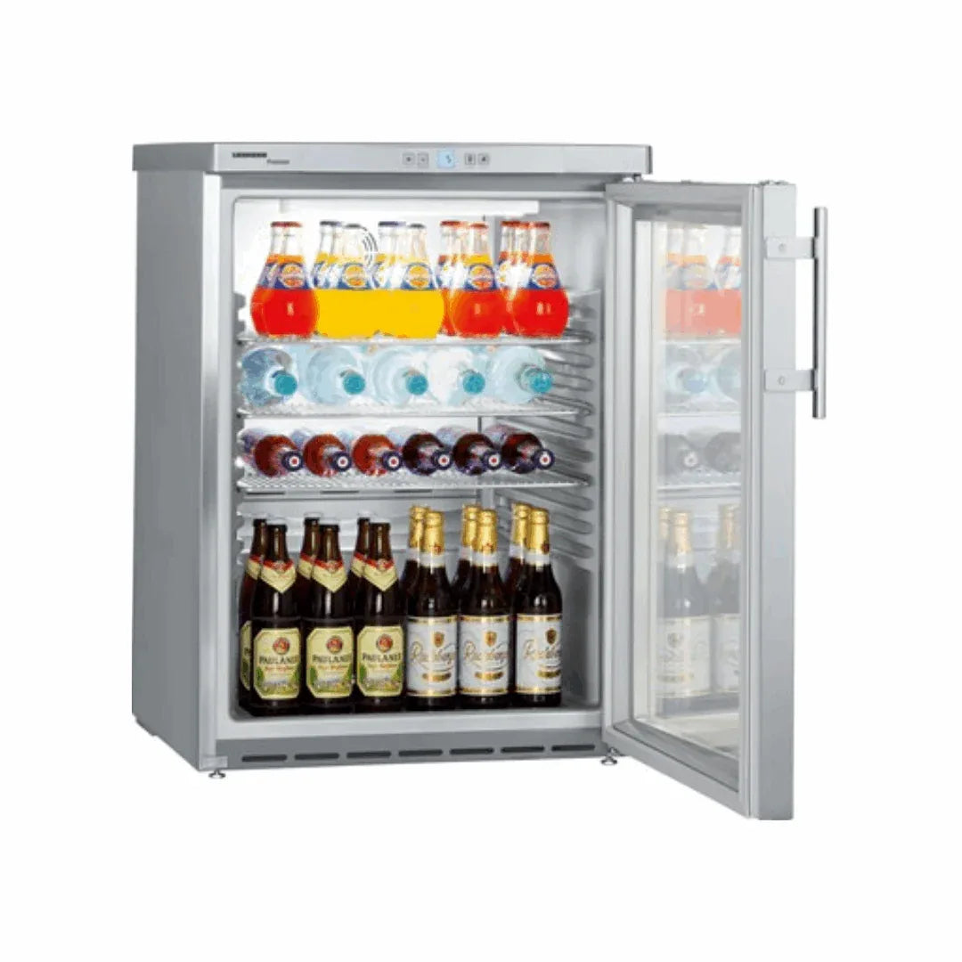 Armoire réfrigérée PREMIUM positive ventilée en inox 1 porte vitrée - 148 litres - LIEBHERR - Armoire réfrigérée positive