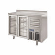 Arrière bar réfrigérée positive -2/+8°C 2 portes vitrées 1468x600x1050mm - INFRICO - Arrière-bar réfrigéré