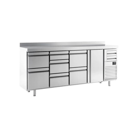 Arrière bar réfrigérée positive -2/+8°C 4 portes vitrées 2452x600x1050mm - INFRICO - Arrière-bar réfrigéré