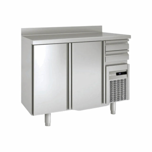 Arrière bar en inox 2 portes pleines battantes +2/+8°C gamme TOP - 1495x600x850mm - CORECO - Arrière-bar réfrigéré