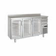 Arrière bar en inox 3 portes vitrées battantes +2/+8°C gamme TOP - 2020x600x850mm - CORECO - Arrière-bar réfrigéré