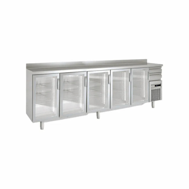 Arrière bar en inox 4 portes vitrées battantes +2/+8°C gamme TOP CORECO FMRV-300 vue 1 - Usine CHR