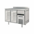 Arrière bar en inox 2 portes vitrées battantes +2/+8°C gamme Classic - 1495x600x850mm - CORECO - Arrière-bar réfrigéré