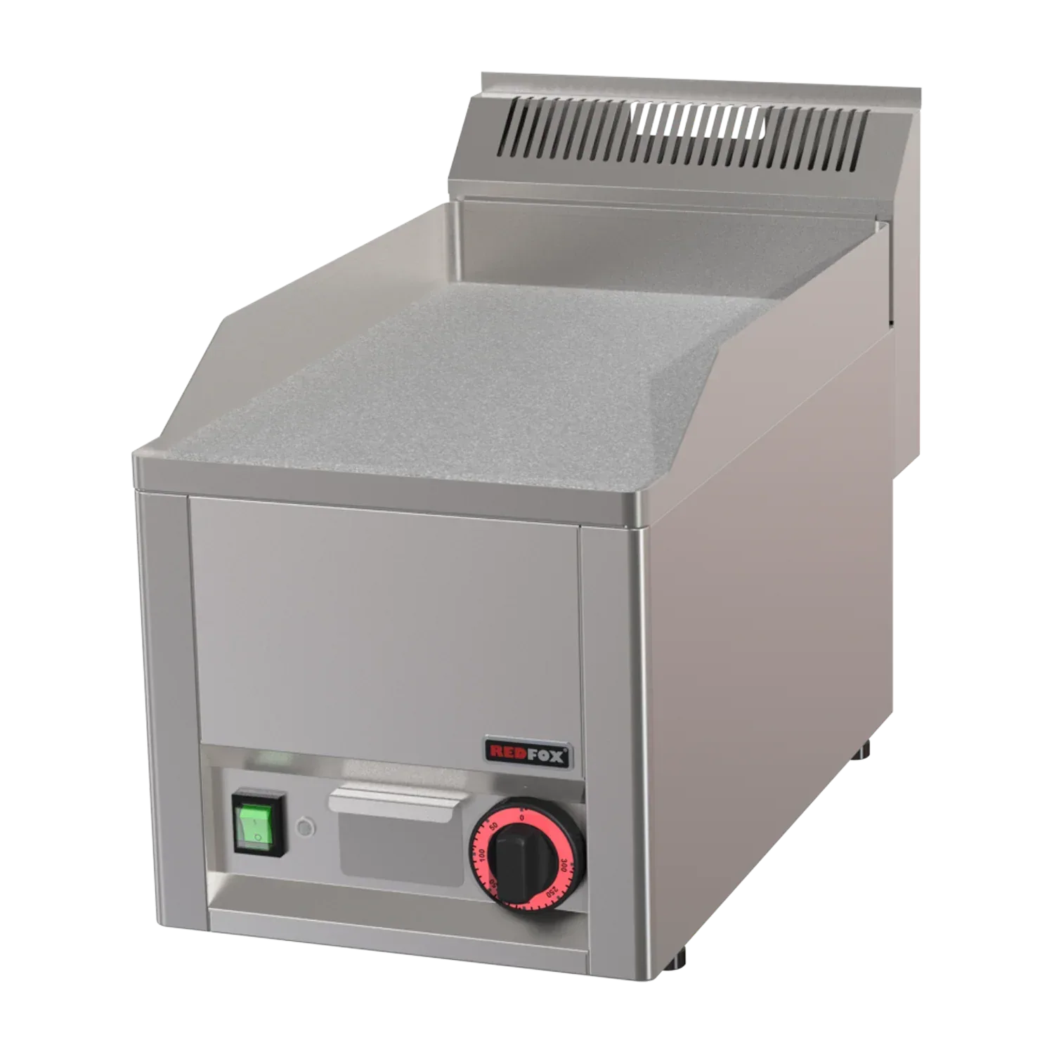 Plancha chromée lisse électrique à poser - 330x600x290mm - 3 kW Mono 230V - REDFOX - Plancha électrique professionnelle