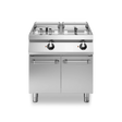 Friteuse double électrique sur meuble fermé - Capacité : 13+13 litres - 24 kW 400V Tri - 800x730x870mm - MODULAR - Friteuse é
