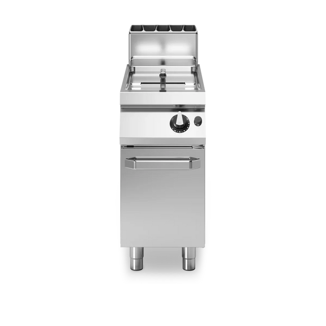 Friteuse à gaz tube dans la cuve sur meuble fermé - Capacité : 13 litres - 12 kW Gaz - 400x730x870mm - MODULAR - Friteuse à g