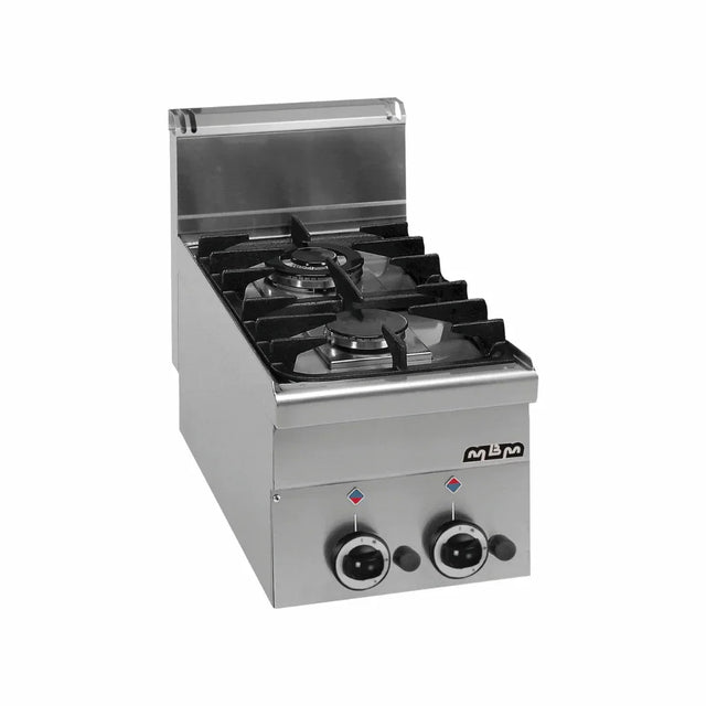 2 feux vifs à poser - 400x600x270mm - 5,85 kW Gaz - MBM - Fourneau à gaz professionnel