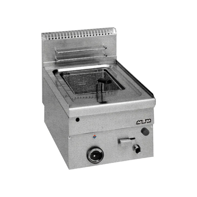Friteuse à gaz 8 litres à poser - 400x600x270mm - 7,4 kW Gaz - MBM - Friteuse à gaz professionnelle