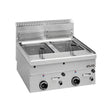 Friteuse à gaz 2x8 litres à poser - 600x600x270mm - 14,8 kW Gaz - MBM - Friteuse à gaz professionnelle