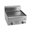 Plancha lisse chromée à gaz à poser - 600x600x270mm - 10,2 kW Gaz - MBM - Plancha à gaz professionnelle