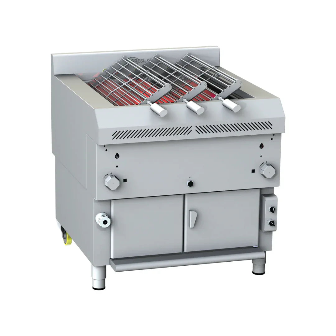 Grillade à gaz - Churrasco - 3 broches rotative - GRESILVA - Churrasco grill horizontal